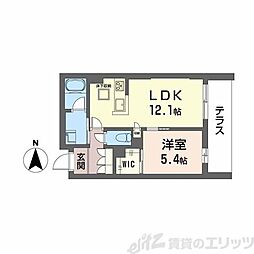 シャーメゾン清華 1LDKの間取図画像