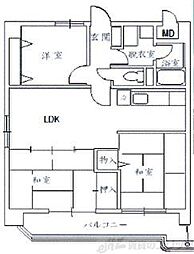 AXISLIFE豊里 3LDKの間取図画像
