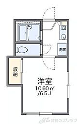 レオパレスアーバン泉 1Kの間取図画像