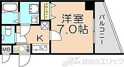 ワコーレヴィータ吹田高浜 1Kの間取図画像