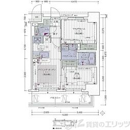 エステムコート新大阪9グランブライト 1DKの間取図画像