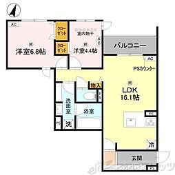 AF sweet 2LDKの間取図画像