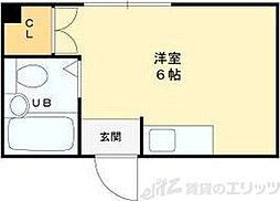 アルバトロス ワンルームの間取図画像