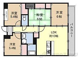 コアロード千里 4LDKの間取図画像