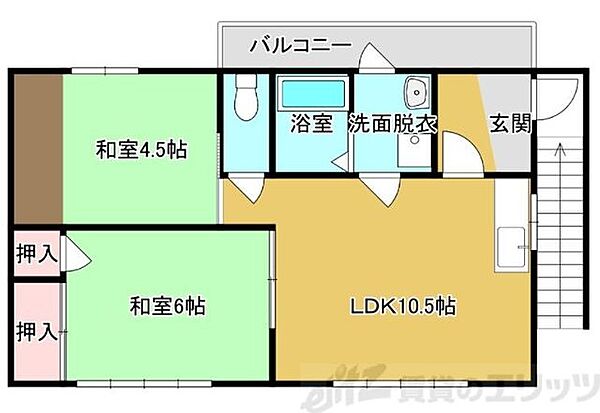 平井ハイツ 2階東｜大阪府高槻市下田部町１丁目(賃貸アパート2LDK・2階・50.80㎡)の写真 その2