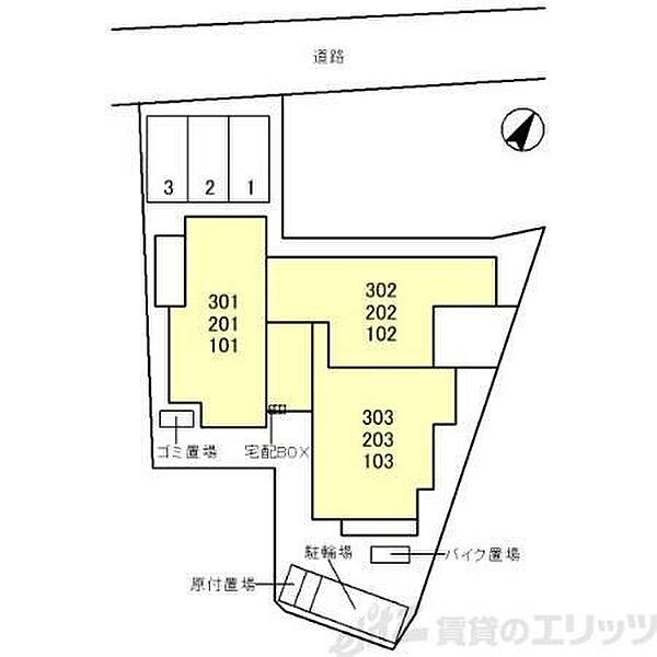 仮称)D-room東御旅町PJ 102｜大阪府吹田市東御旅町(賃貸アパート2LDK・1階・61.64㎡)の写真 その3
