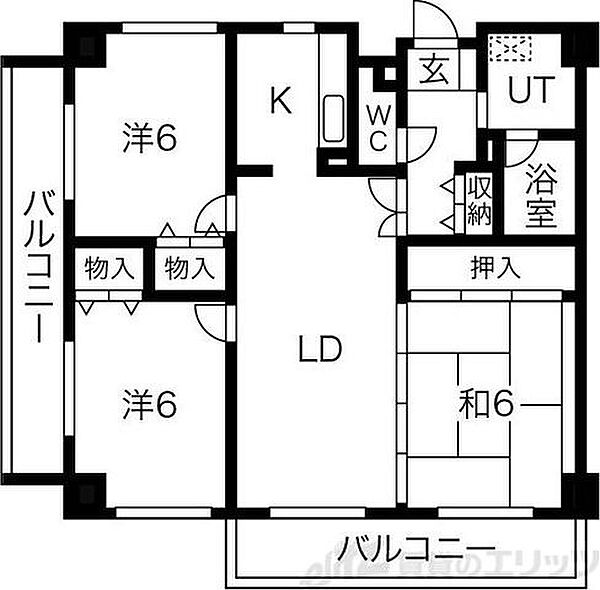 アビタシオン橋本II 502｜大阪府吹田市上山手町(賃貸マンション3LDK・5階・71.78㎡)の写真 その2