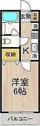 COCORO吹田 3階ワンルームの間取り