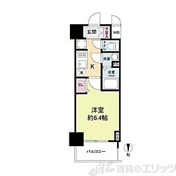 ArtizA淡路 6階1Kの間取り
