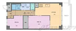 シャルマンコーポ摂津富田 5階2LDKの間取り