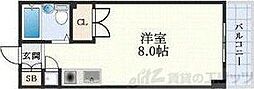 東明マンション江坂 6階ワンルームの間取り