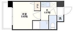 S-FORT長崎興善町 1Kの間取図画像