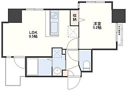 リューズ五島町 1LDKの間取図画像