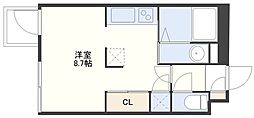 ファーストステージ思案橋 ワンルームの間取図画像