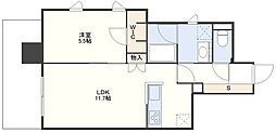 PJRプレシア浦上駅南 1LDKの間取図画像