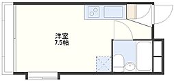 アベニューりんご館 ワンルームの間取図画像
