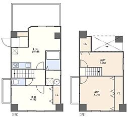 BRAVAS-t 5階1SLDKの間取り