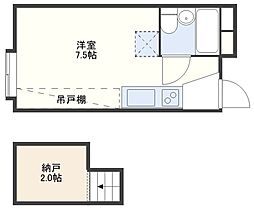 アベニューりんご館 ワンルームの間取図画像