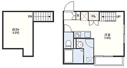 ラフィーネTATEIWA ワンルームの間取図画像