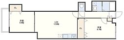 シーアンドスター赤迫 2LDKの間取図画像