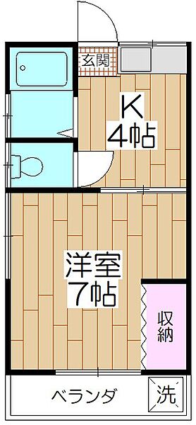 コーポ第二フクジュ 205｜東京都足立区西新井６丁目(賃貸アパート1K・2階・26.00㎡)の写真 その2