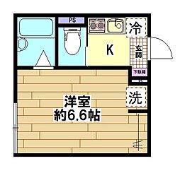 メゾン・トータス川口 1Kの間取図画像