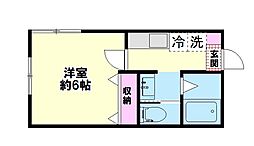 G.LienIV 1Kの間取図画像