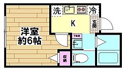 G.LienV 1Kの間取図画像