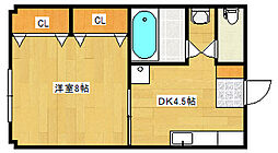 セクション洋光台 3階1DKの間取り