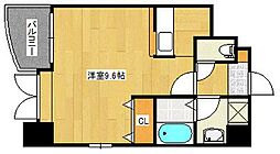 家納喜本川館 13階ワンルームの間取り
