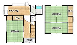 大竹貸家 1階3DKの間取り