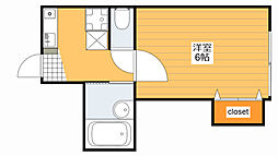 ＣＯＭＦＯＲＴ　ＡＫＥＢＯＮＯ 4階1Kの間取り