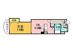 STAY IN NOSE 2階1DKの間取り