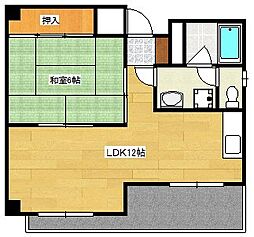 第5タナカビル 6階1LDKの間取り