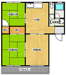 丸佐ビル 3階3DKの間取り