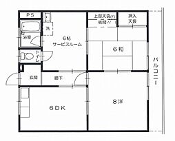 真藤ビル 3階2SDKの間取り