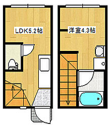 アルミロ己斐上 1階1DKの間取り