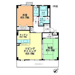 ＦａｕｂｏｕｒｇＩ 2階2LDKの間取り