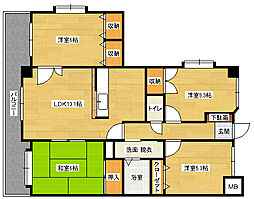 マンションリバーハンズ 7階4LDKの間取り