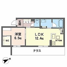 Ａｄｏｎｉｓ長束 1階1LDKの間取り
