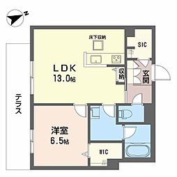 Ａｄｏｎｉｓ長束 1階1LDKの間取り