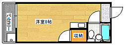 パステルクボ16 4階ワンルームの間取り