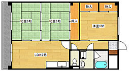 庚午グリーンハイム 3階3LDKの間取り