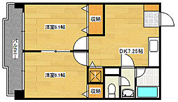 第2柴田ビル 2階2DKの間取り