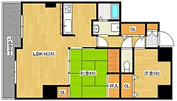 EFT牛田東 1階2LDKの間取り