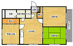 コーポラス大町II 2階3DKの間取り