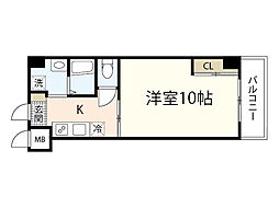 庚午サエキビル 8階1Kの間取り