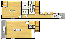 カーサ　エン 1階1LDKの間取り
