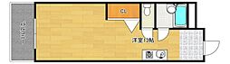 第2上竹ビル 1階ワンルームの間取り