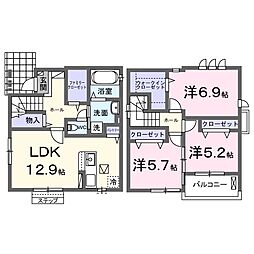 ウィズ 1階3LDKの間取り